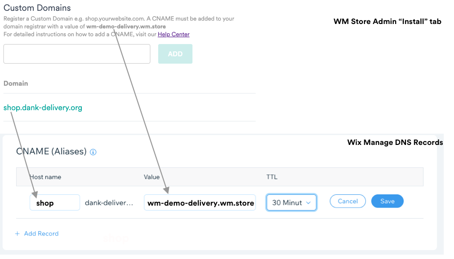 セール wix cnameレコードの具体的な設定方法